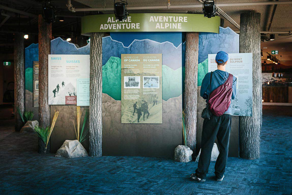Above Banff Interactive Centre featuring Flexbark trees